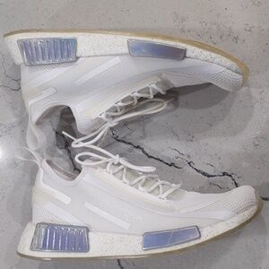 Adidas NMD R1 Spectoo Sneakers in White Iridescent Glitter